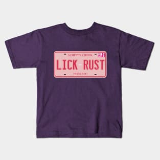 Lick Rust License Plate Kids T-Shirt